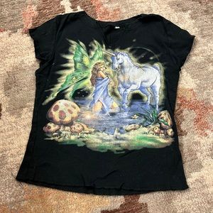 Y2K Fairy & Unicorn Baby-tee